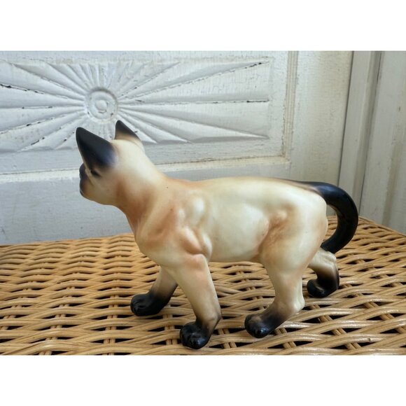Vintage MCM Lefton Siamese Standing Cat Kitty Figurine - Picture 4 of 6
